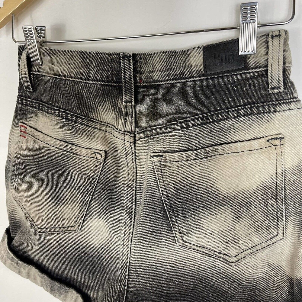 Urban Outfitters BDG Mom High Rise Short Black Gray Tie Dye 26 100% Cotton - Picture 4 of 6
